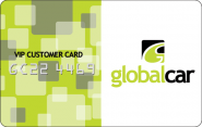 Globalcar VIP karta - predná strana
