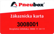 Pneubox - zákaznícka karta - predná strana